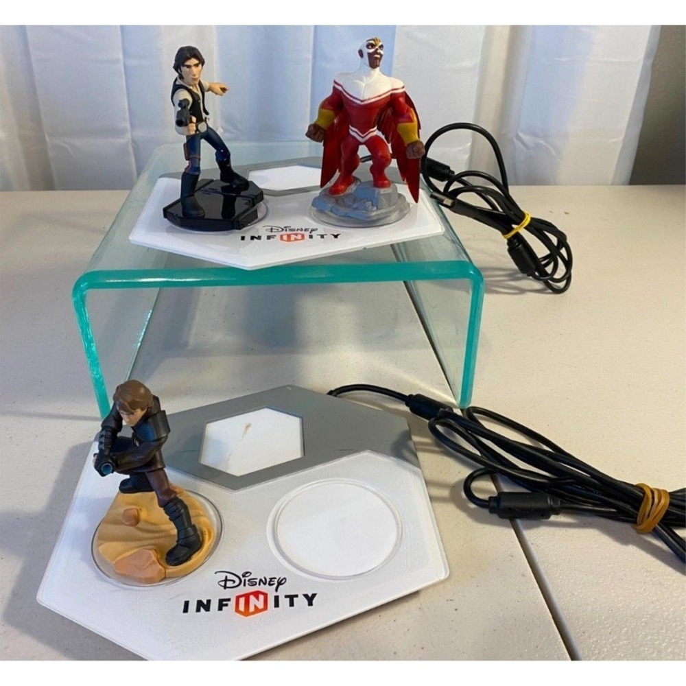 Disney Infinity Xbox 360 Base Lot Han Solo Anakin Skywalker Falcon INF-8032385